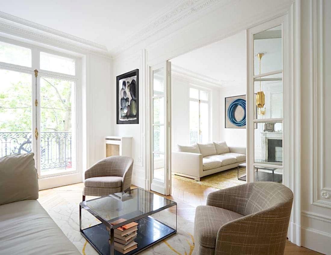 Décoration d'un appartement haussmannien renové par un architecte d'intérieur à Paris