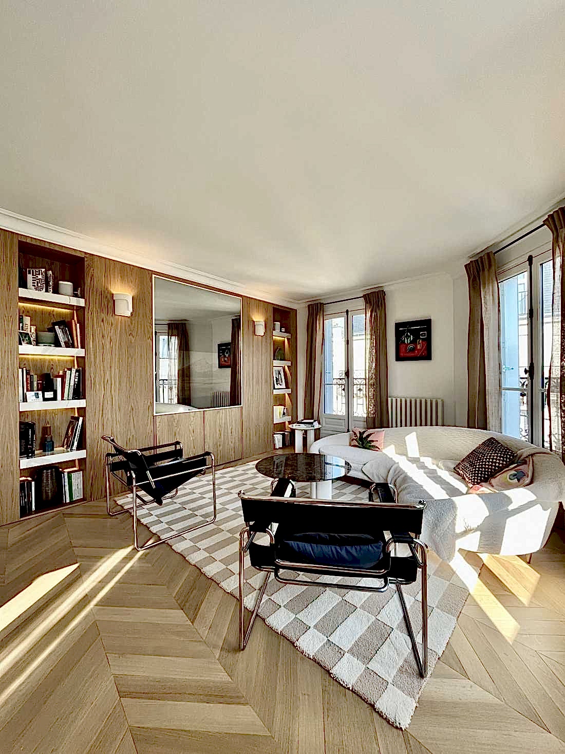Réunion de deux appartements haussmanniens - séjour