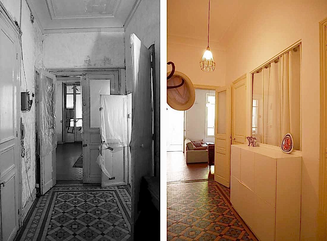 Rénovation de l'entrée d'une maison
