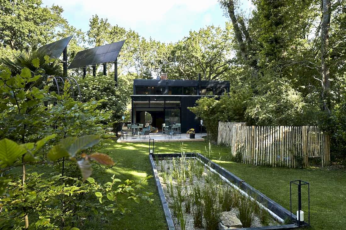 Aménagement d'un hôtel 4 étoiles ecolodge - vue depuis l'extérieur