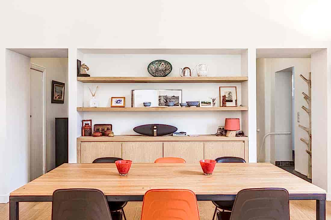 Salle à manger aménagée par un architecte d'intérieur à Paris