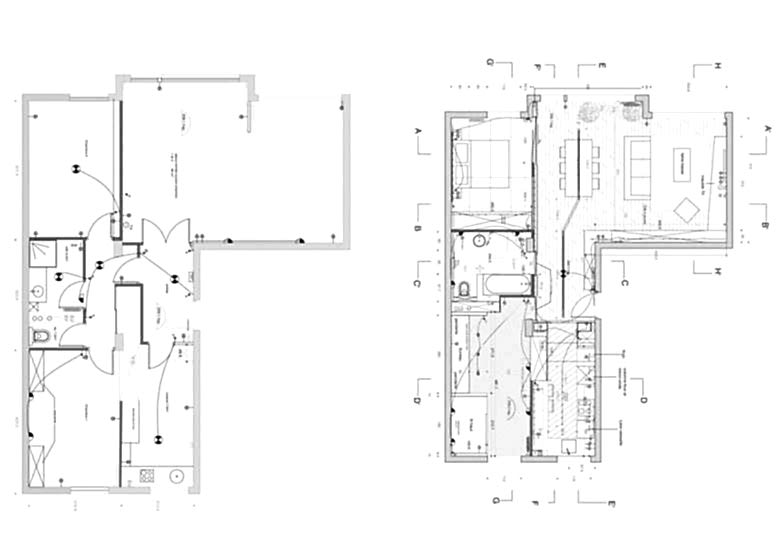 Plan de rénovation d'un appartement par un architecte d'intérieur