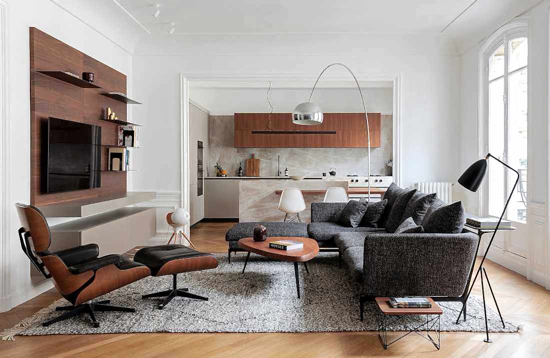 Restructuration d'un appartement haussmannien de 150 m² par un architecte d'intérieur