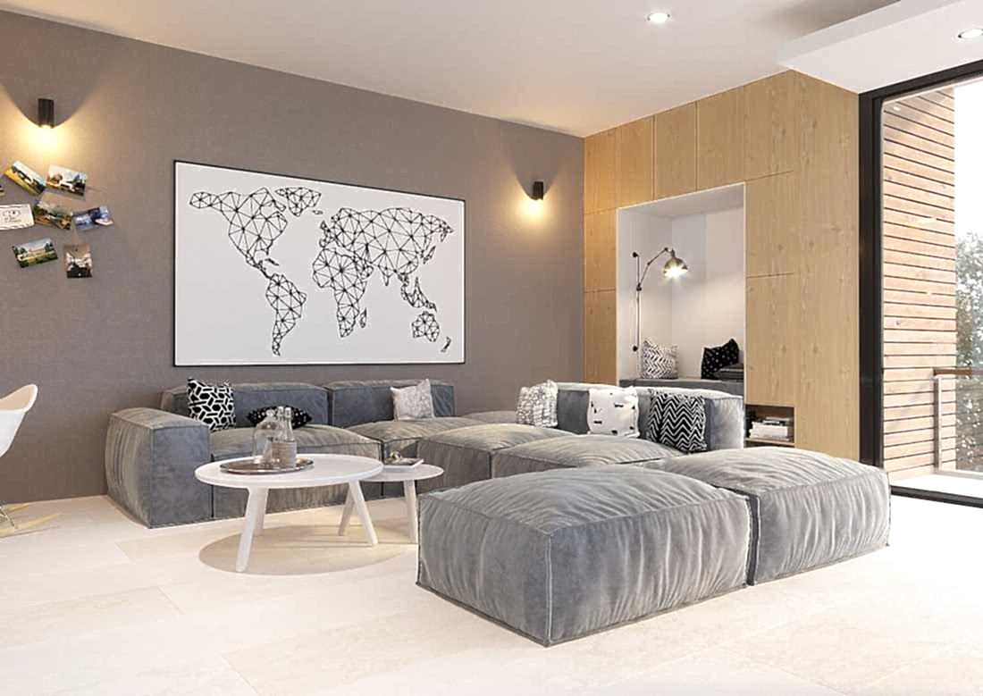 Construction d'une villa contemporaine - vue extérieure