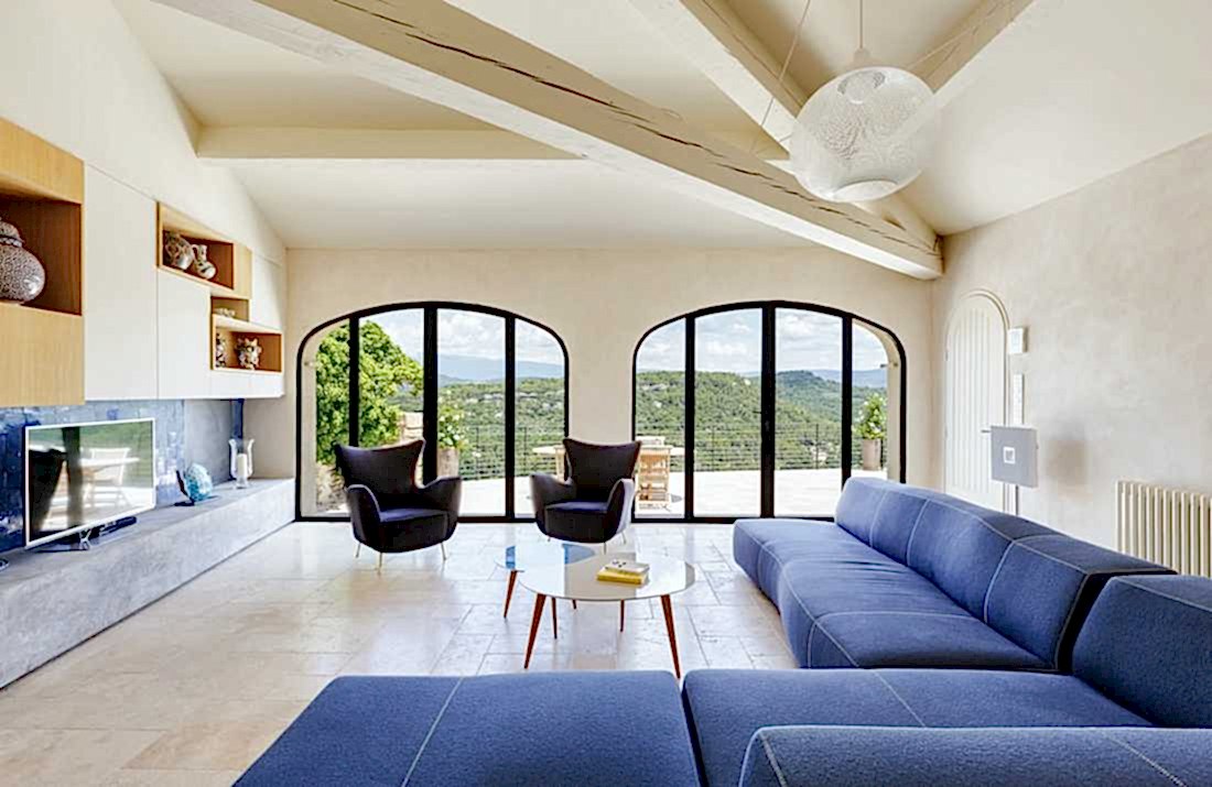 Rénovation intérieure d'une villa provençale - le séjour