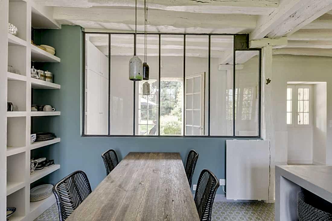 Verrière intérieur entre une cuisine et un séjour