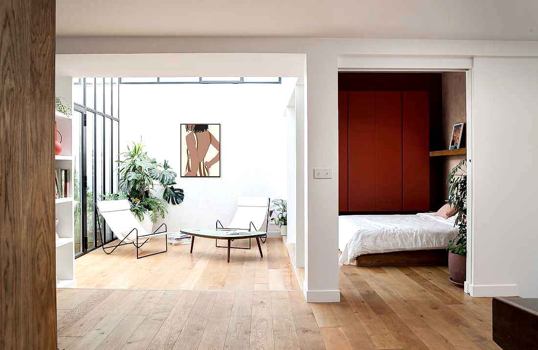 Extension en acier d'une maison de ville par un architecte