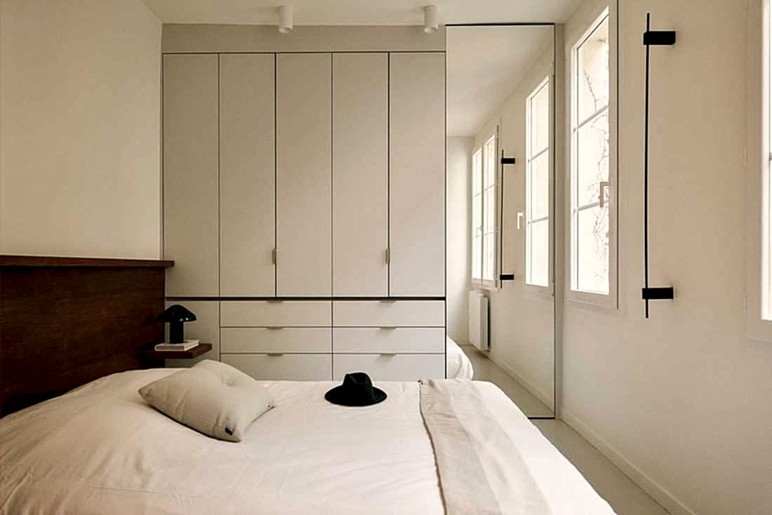 Chambre rénovée par un architecte d'intérieur