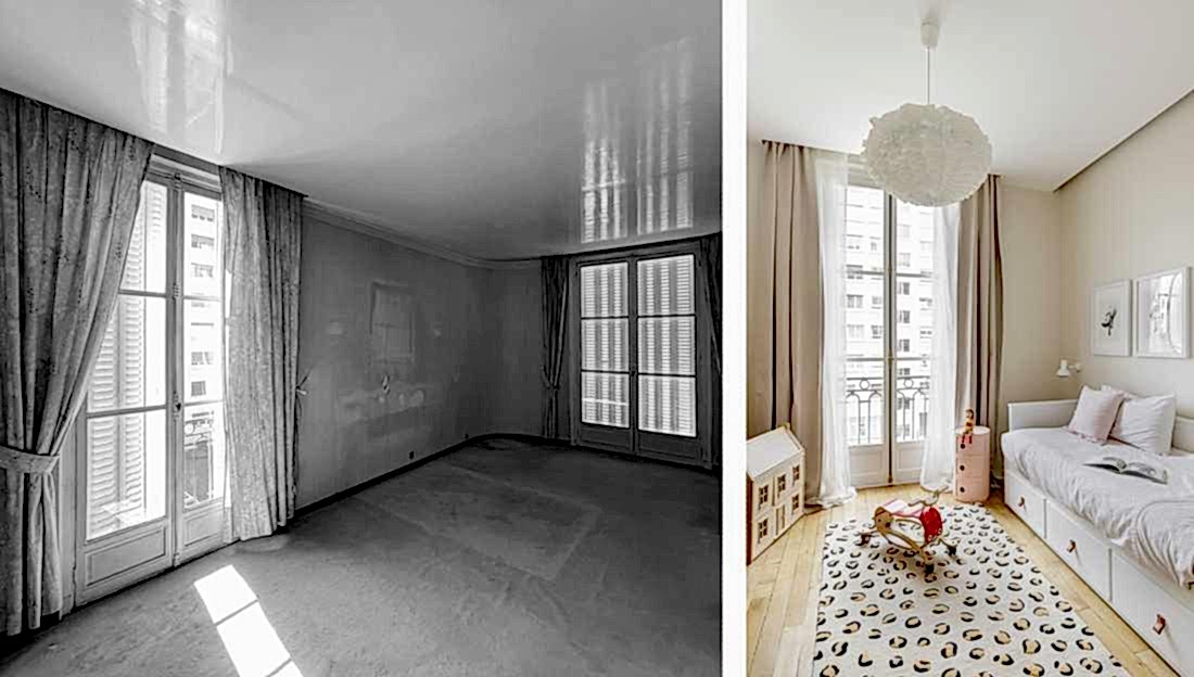 Avant-Après : chambre d'enfant d'un appartement Art Déco 275m2
