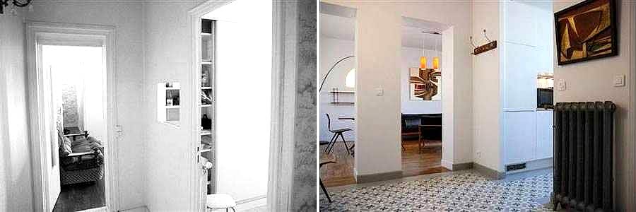 Architecture d'intérieur dans un appartement en Ile de France
