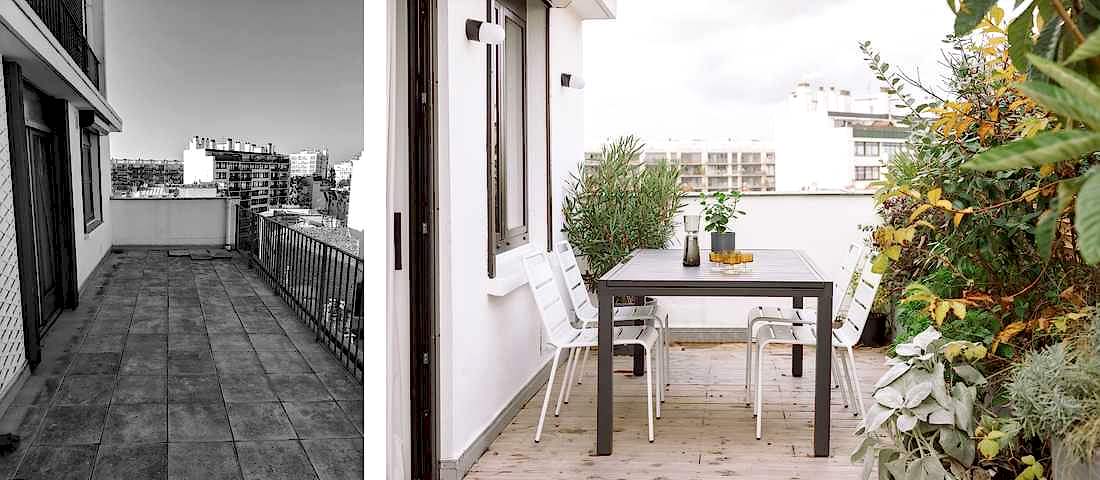 Avant-Après : Aménagement d'une terrasse de 20m2 par un paysagiste