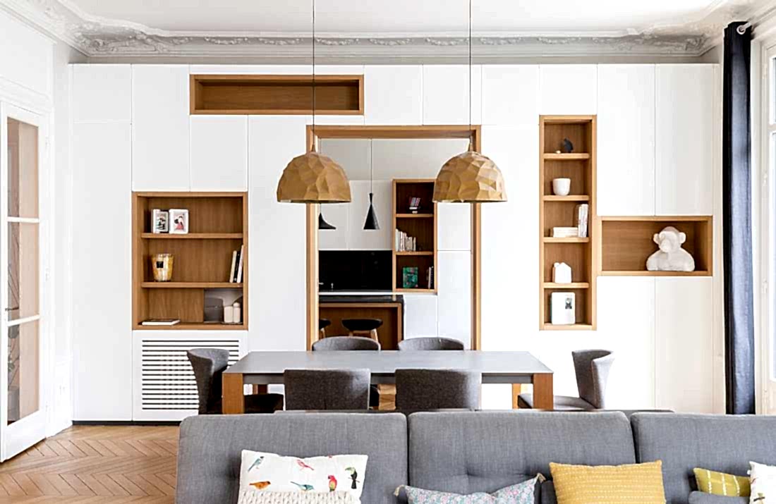 Modernisation d'un appartement haussmannien vétuste de 230m2 par un architecte d'intérieur