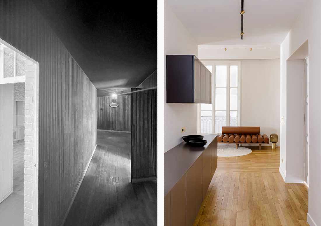 Avant-Après : nouvelle circulation au sein d'un appartement art déco