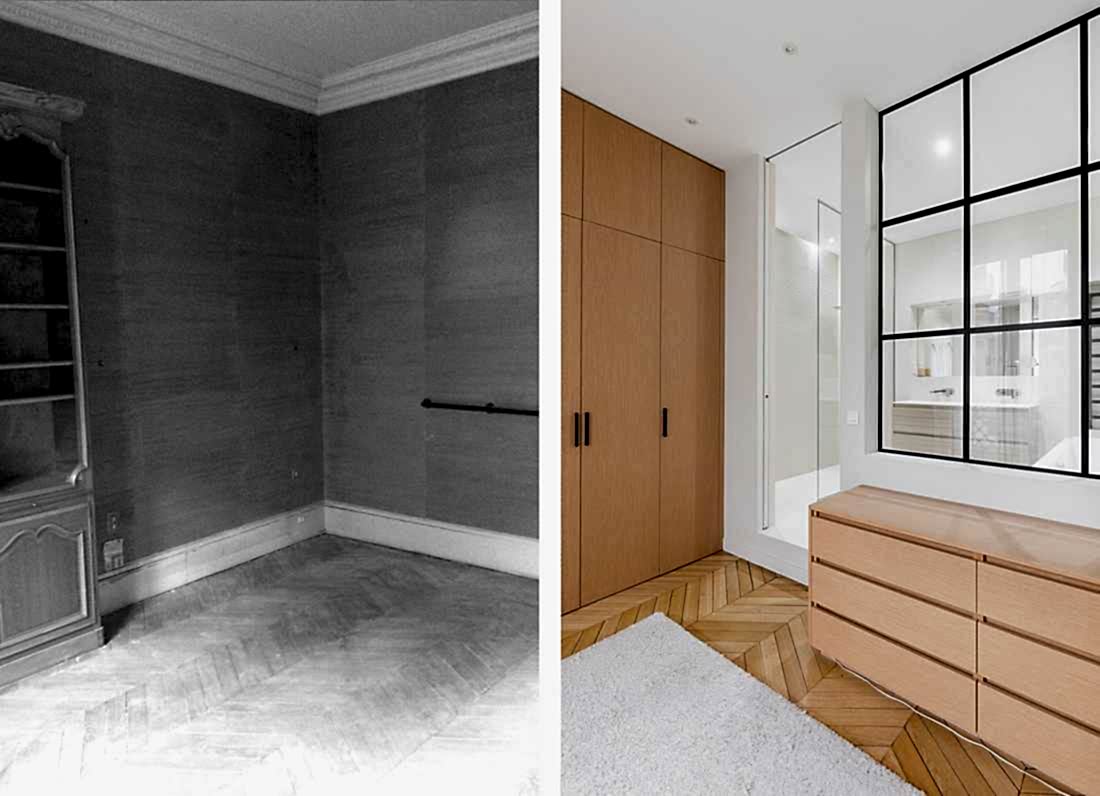 Avant - après de la rénovation de la salle de bain