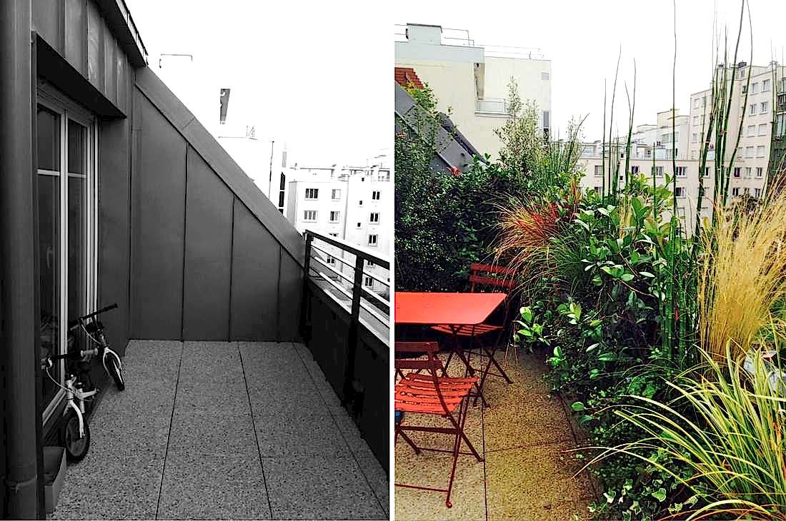 Avant-Après : aménagement d'un toit-terrasse