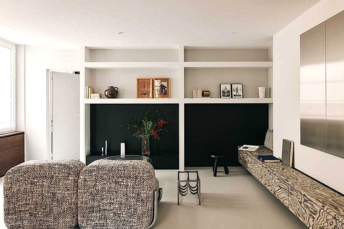 Séjour après les travaux de rénovation par un architecte d'intérieur