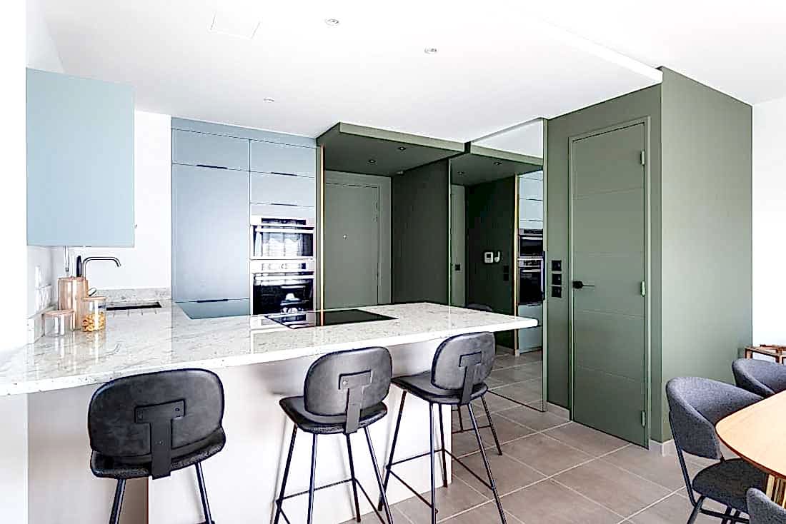 Rénovation de la pièce de vie d'un appartement par un architecte à Paris