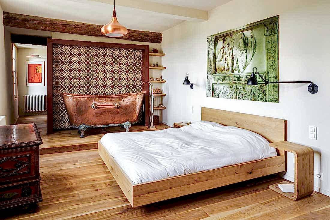 Rénovation intérieure d'une villa provençale - une chambre à l'étage