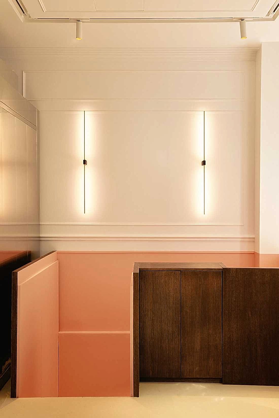 Architecture intérieure d'une pâtisserie à Paris