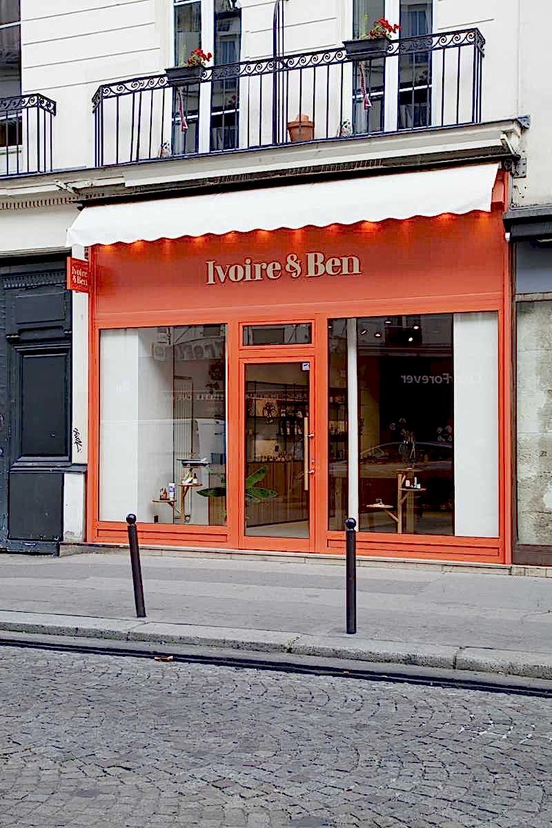Création d'un concept store beauté et bien-être -  vue de la devanture depuis la rue