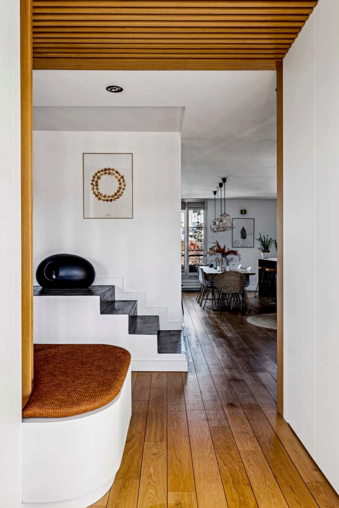 Duplex lumineux à Paris après travaux de rénovation