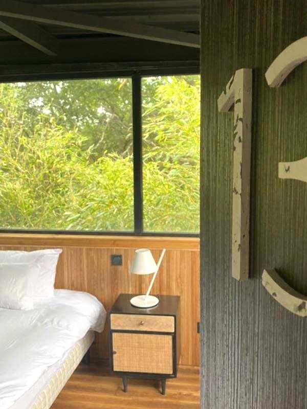 Aménagement d'un hôtel 4 étoiles ecolodge - chambre avec chevet