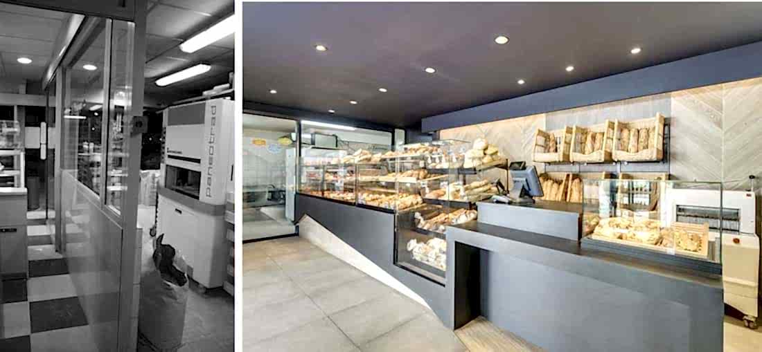 Décoration d'intérieur d'une boulangerie moderne