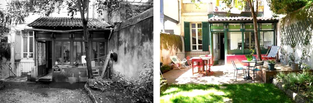 Rénovation du jardin d'une maison à Paris