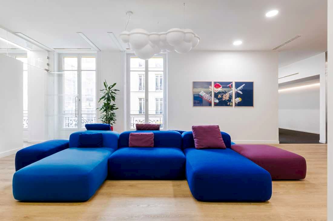 Espace détente d'une start-up aménagé par un architecte d'intérieur