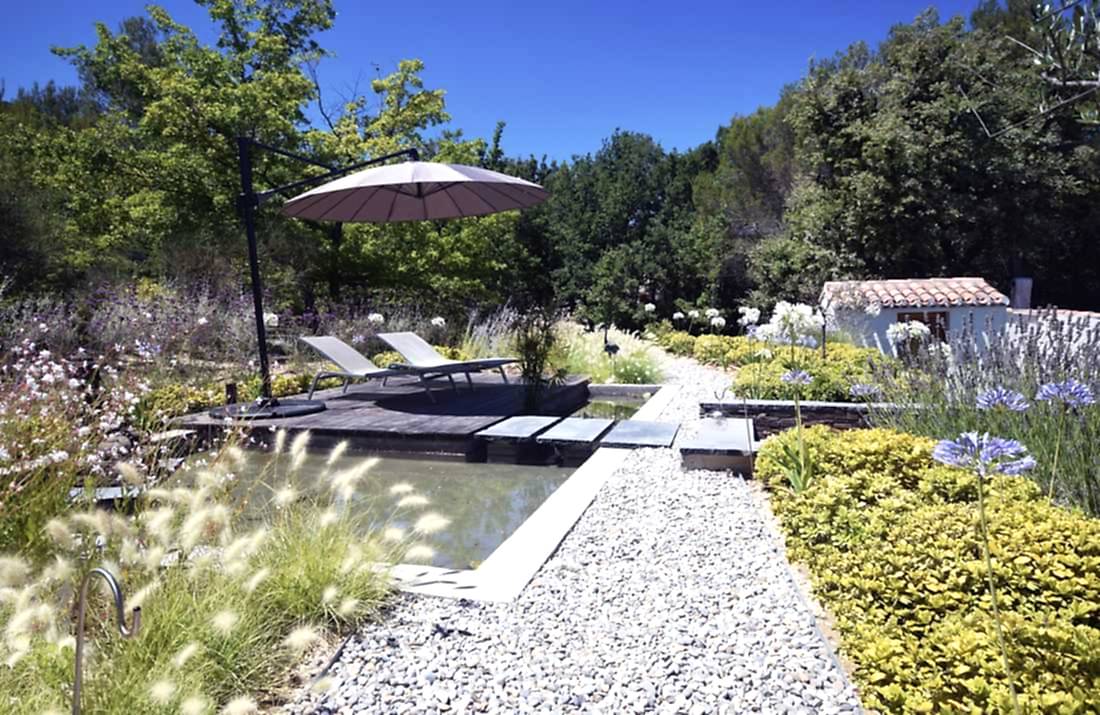 Aménagement d'un jardin méditerranéen avec piscine à Paris