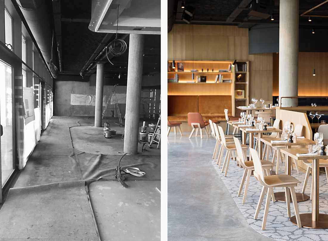 Réovation d'un restaurant par un architecte à Paris en photos avant-après