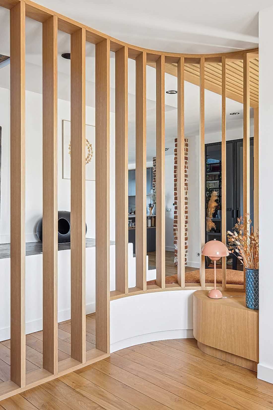 Cloison ajourée dans un duplex