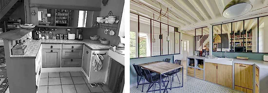Rénovation d'une maison ancienne avec un style campagne chic
