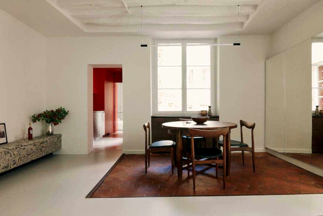 Salle à manger aménagé par un architecte d'intérieur à Paris
