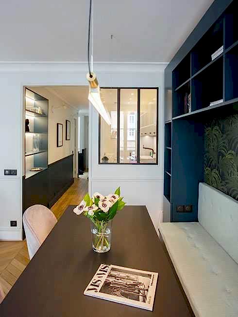 verrière intérieur dans un appartement haussmannien