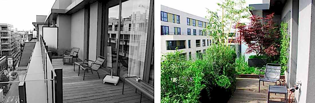 Avant-après : aménagement paysager de la terrasse d'un penthouse