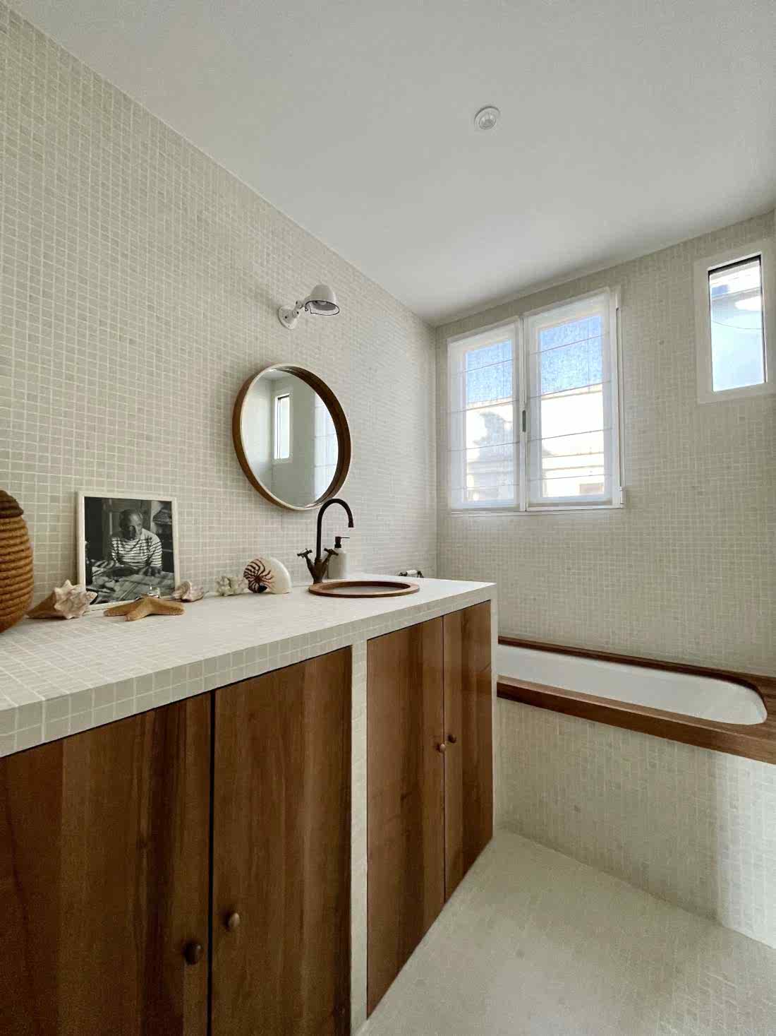 Réunion de deux appartements haussmanniens - salle de bains