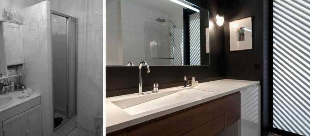 Avant - Après de l'aménagement d'une salle de bain dans un appartement 3 pièces