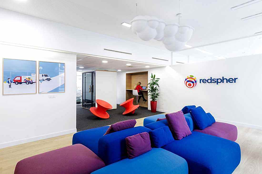 Aménagement intérieur de l'accueil d'une start-up par un architecte à Paris