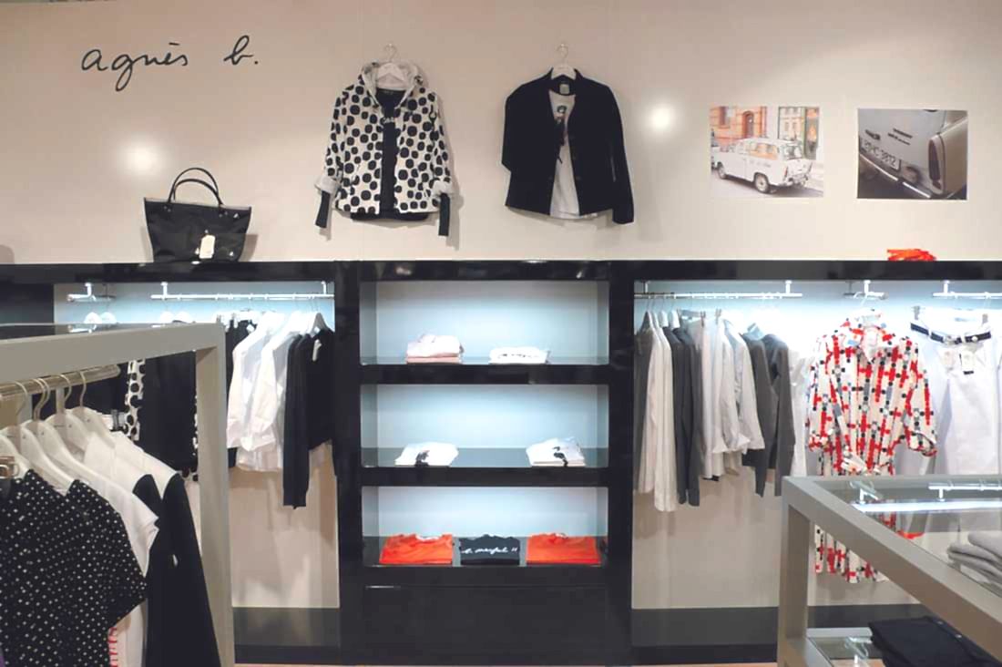 Architecture commerciale d'une boutique Agnes B