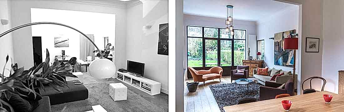 Avant-après : Aménagement du rez-de-chaussée d'une maison des années 30