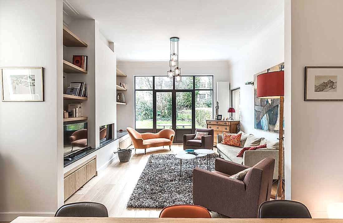 Ouvrir le salon d'une maison années 30 vers le jardin